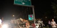 تصادف مرگبار در اتوبان نیایش/ خودرو سواری له شد + عکس