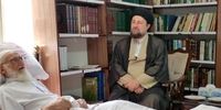 سیدحسن خمینی به عیادت آیت الله نوری همدانی رفت
