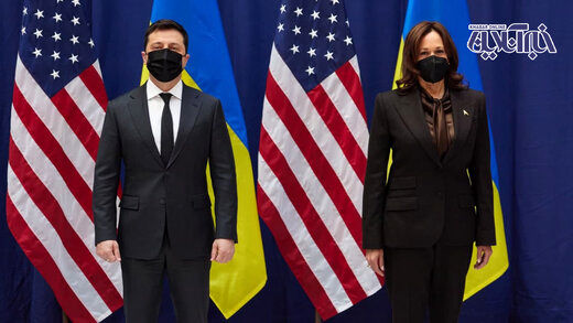دیدار رئیس جمهور اوکراین با هریس +تصاویر