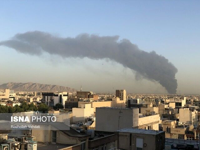آتش‌سوزی مهیب در پالایشگاه تهران
