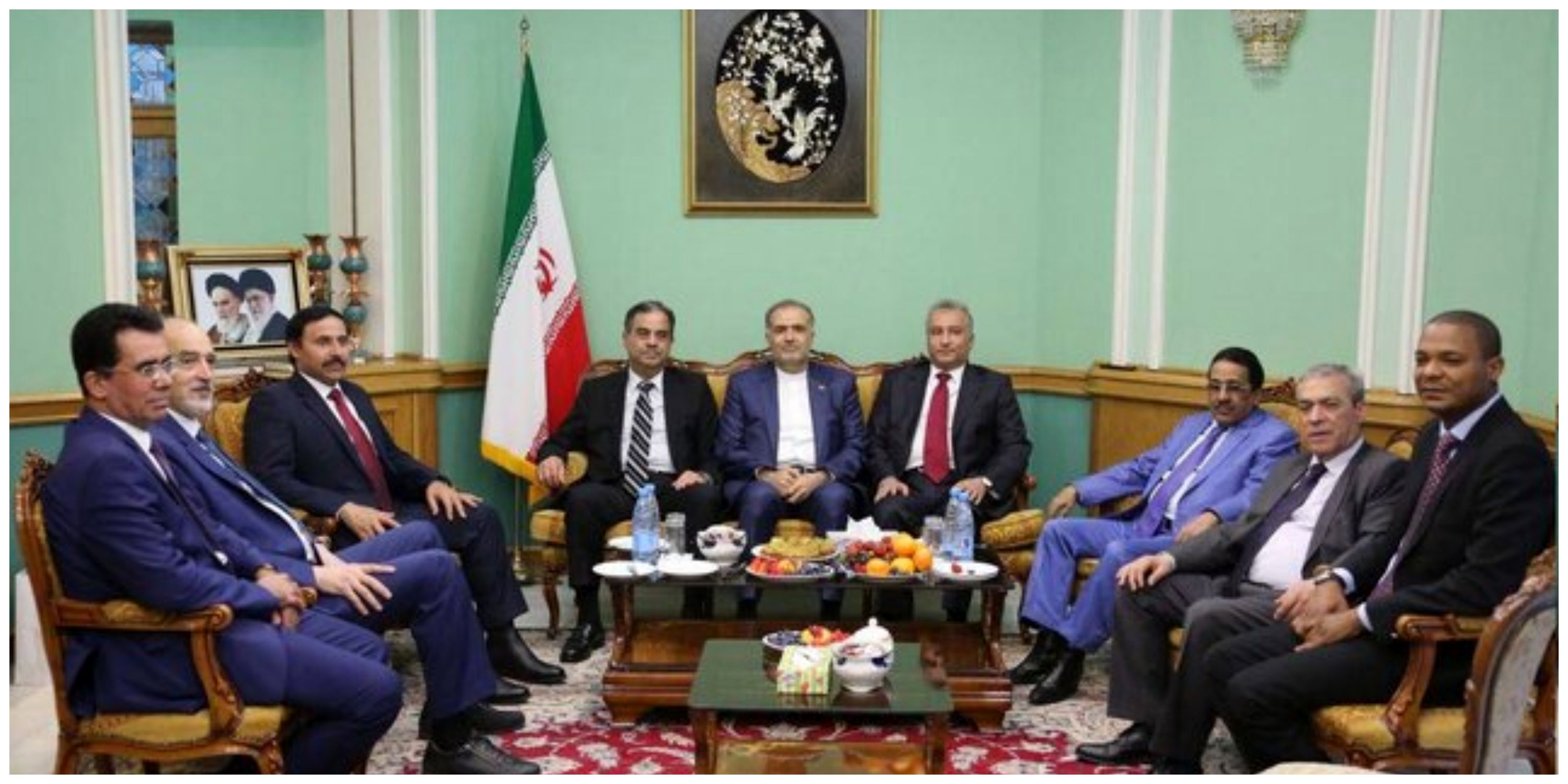حضور سفیر عربستان به همراه سفرای 5 کشور دیگر در سفارت ایران در روسیه+عکس