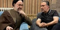 دیدار سیدمحمد خاتمی با مصطفی تاجزاده در یک مراسم/ ابطحی هم بود + عکس