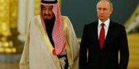 نمایی جالب از لحظه رو به رو شدن ملک سلمان و ولادمیر پوتین در کاخ کرملین + عکس