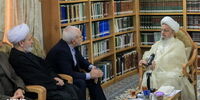 «مکارم‌شیرازی» در دیدار با «ظریف»: سفر رئیس‌جمهوری به عراق سیلی به دولتمردان آمریکا بود