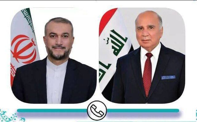 گفت‌وگوی حسین امیرعبداللهیان با وزیر خارجه عراق