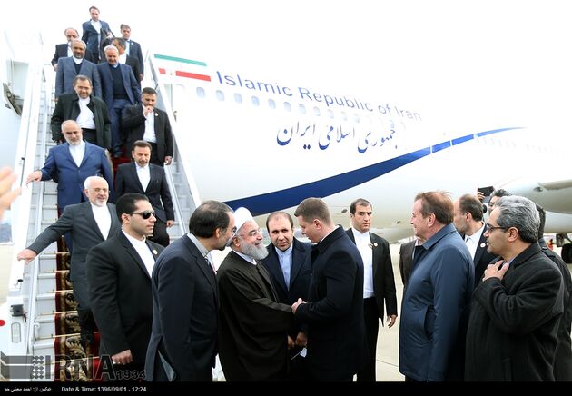 ورود رییس جمهوری به سوچی روسیه