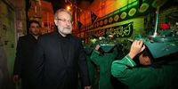 تصاویری از علی لاریجانی در مراسم عزاداری امام حسین(ع)