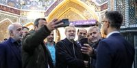 حضور لاریجانی در حرم مطهر رضوی + عکس