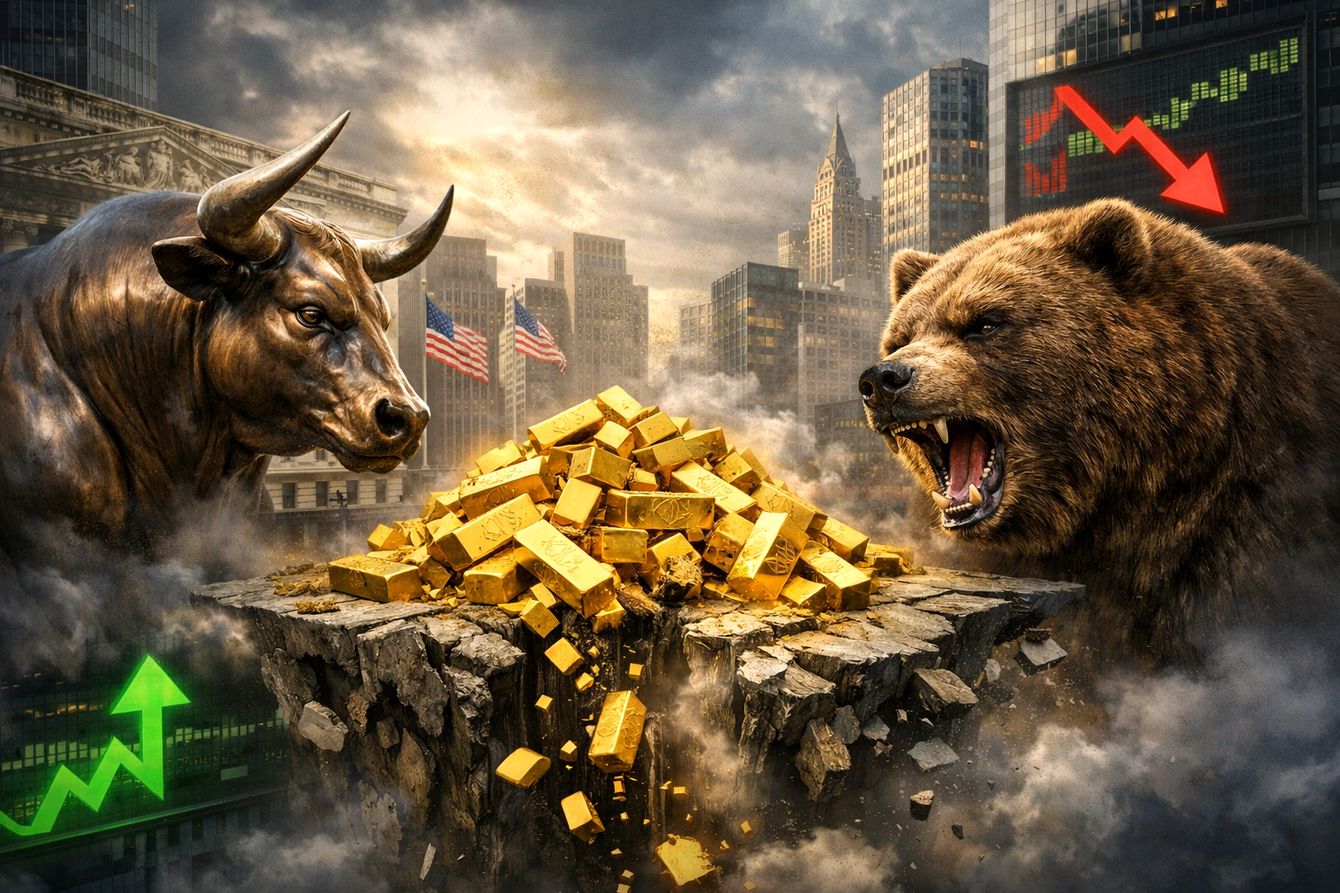 وال استریت در تردید | سرمایه‌گذاران خرد خوش‌بین به صعود طلا