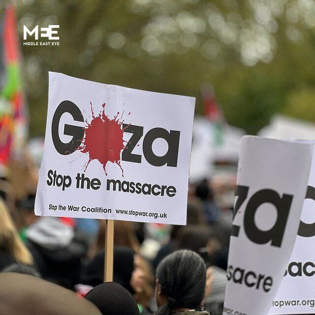 ده‌ها هزار نفر در لندن برای حماست از غزه به خیابان آمدند