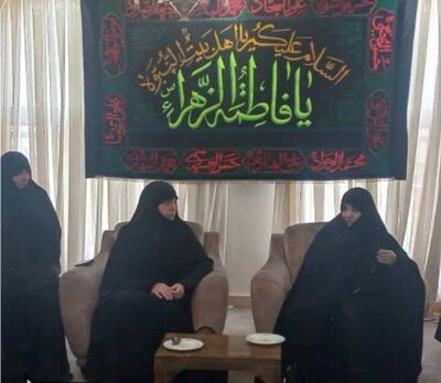 دیدار دختر سید حسن نصرالله با خانواده رئیس جمهور شهید