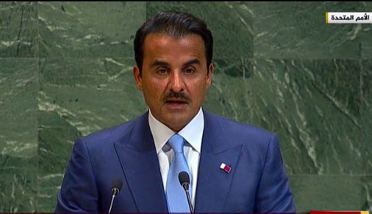کنایه امیر قطر به اسرائیل در سازمان ملل/ هر کس که اراده‌اش را بر منطقه عربی تحمیل نکند، تروریست معرفی می‌کند