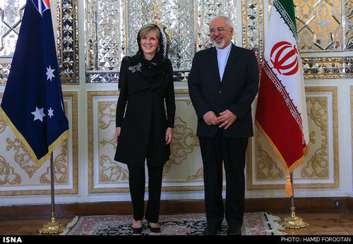 ظریف با وزیر خارجه استرالیا دیدار و گفت‌وگو کرد