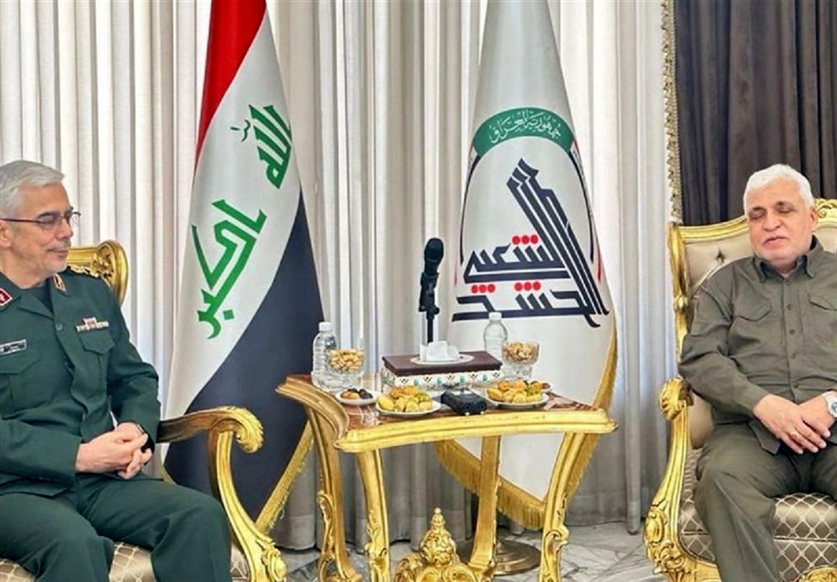 دیدار سرلشکر باقری با رئیس حشدالشعبی در عراق