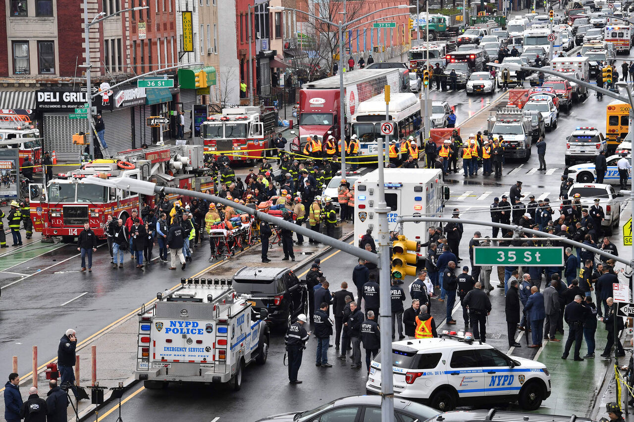 تشدید رعب و وحشت در نیویورک / افزایش تعداد مجروحان تیراندازی مترو بروکلین 