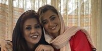 نفیسه روشن در آغوش بازیگر مشهور + عکس