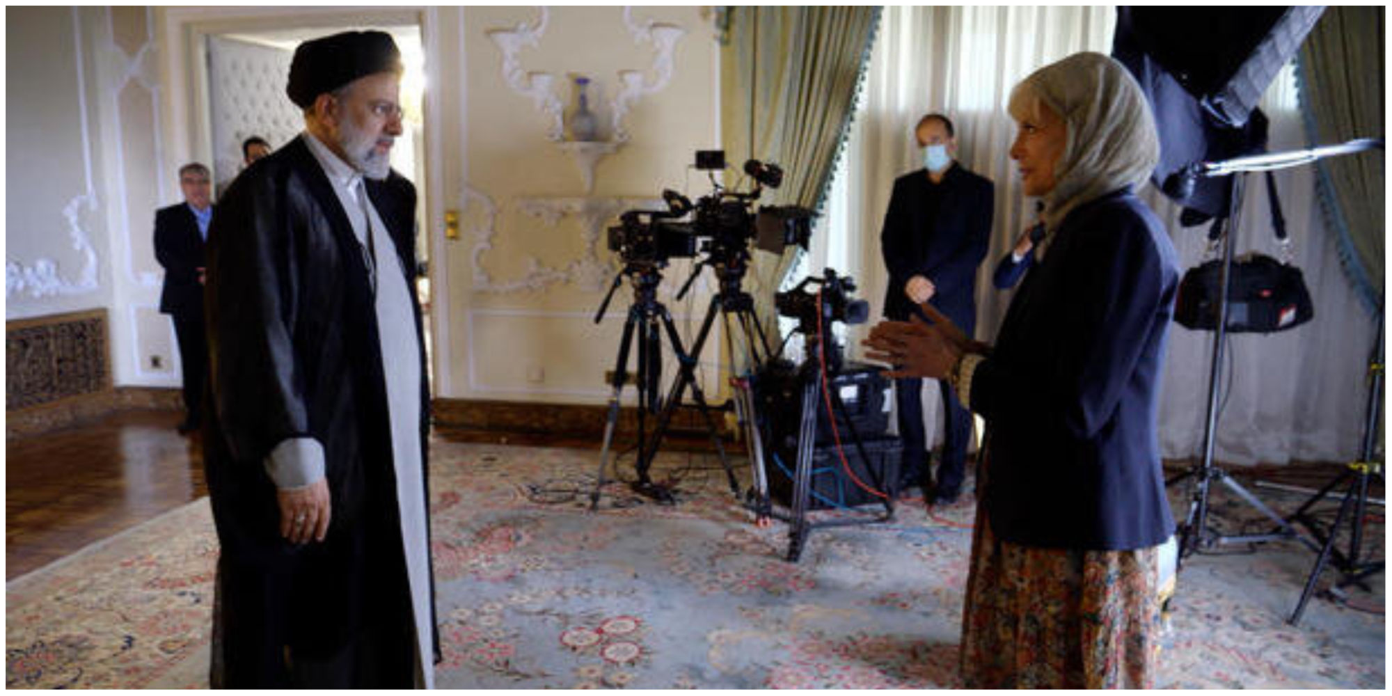 حجاب خانم مجری آمریکایی در مصاحبه با رئیسی+تصاویر