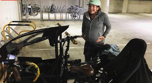 نماینده پارلمان نیوزیلند با دوچرخه برای زایمان به بیمارستان رفت + عکس 