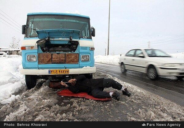 بارش برف سنگین در مازندران