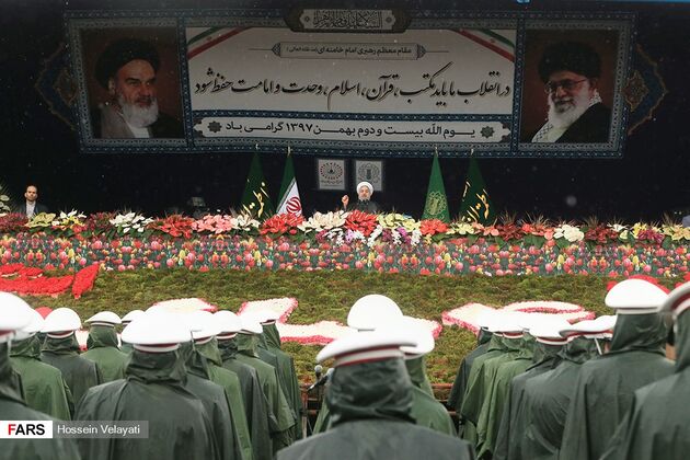 سخنرانی روحانی در مراسم 22 بهمن