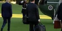 "کیف هسته‌ای" همراه ترامپ در اولین حضور بعد از ابتلا به کرونا
