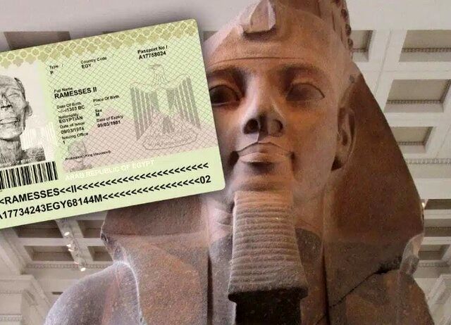 ورود یک فرعون با پاسپورت به فرانسه!+ عکس