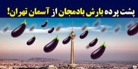 کلیپی از پشت صحنه ویدئوی جنجالی بارش بادمجان از آسمان تهران
