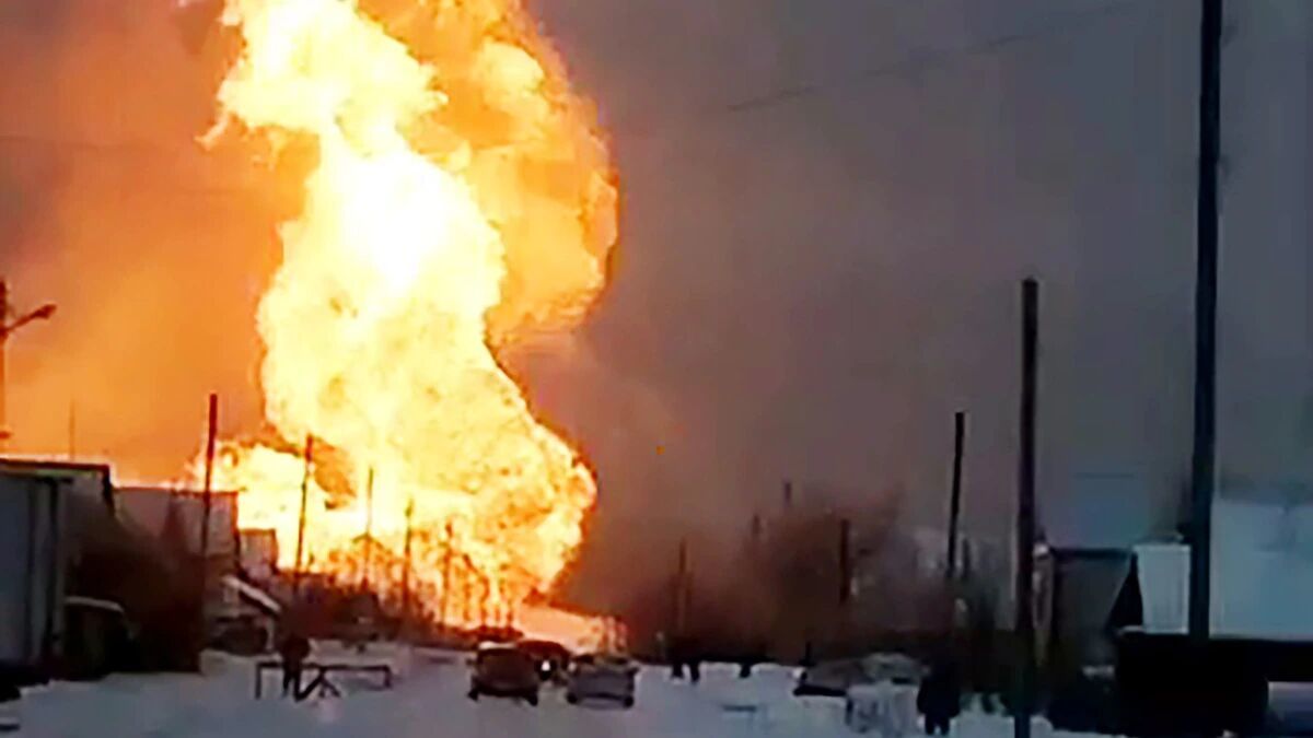 انفجار در خط لوله اصلی گاز