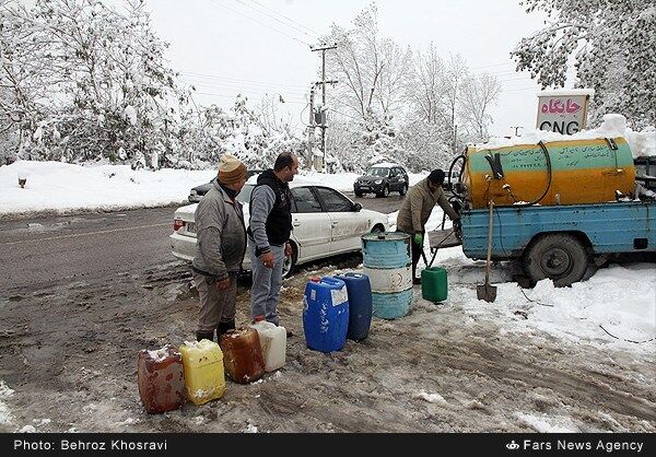 بارش برف سنگین در مازندران