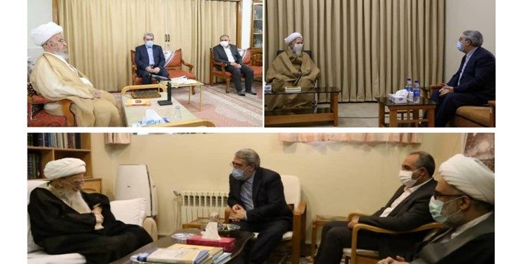 دیدار وزیر کشور با حضرات آیات مکارم شیرازی،صافی گلپایگانی و جوادی آملی+عکس