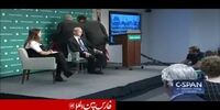 اقدام شجاعانه یک زن در نشست برایان هوک/تحریم‌ها به مردم ایران آسیب می‌زند