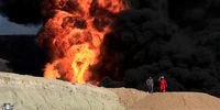 نیروهای بارزانی تاسیسات نفتی کرکوک را به آتش کشیدند