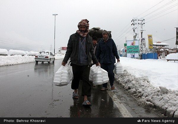 بارش برف سنگین در مازندران
