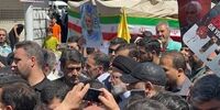  لحظه ورود رئیسی به راهپیمایی روز قدس 
