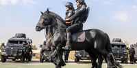 تصاویری از حضور پلیس‌های اسب سوار در تهران + فیلم