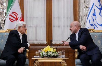 دیدار نوروزی عارف با محمدباقر قالیباف