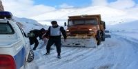 بارش سنگین برف در گردنه ژالانه کردستان + فیلم
