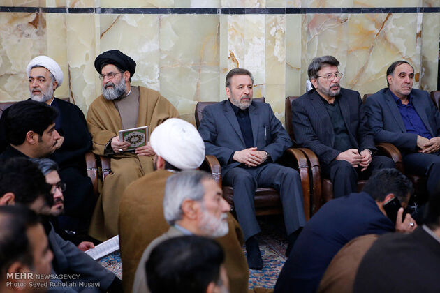 مراسم ترحیم آیت الله هاشمی رفسنجانی در مسجد اعظم قم