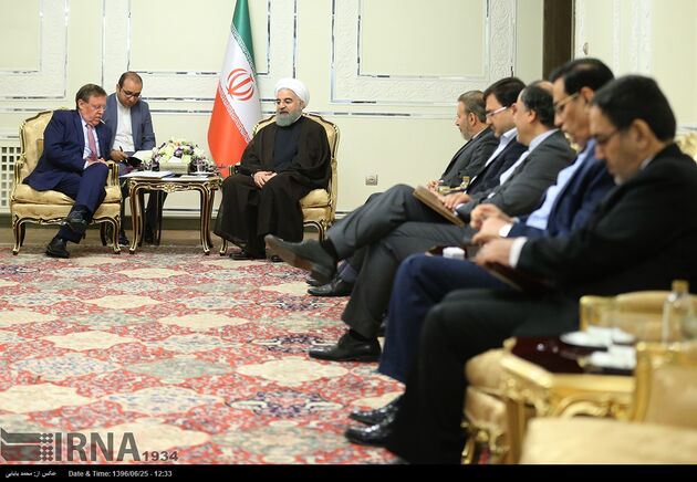 دیدار رئیس مجلس بلژیک با روحانی
