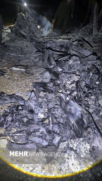 تصاویری از پهباد سرنگون شده رژیم صهیونسیتی توسط سپاه در خرم‌آباد 