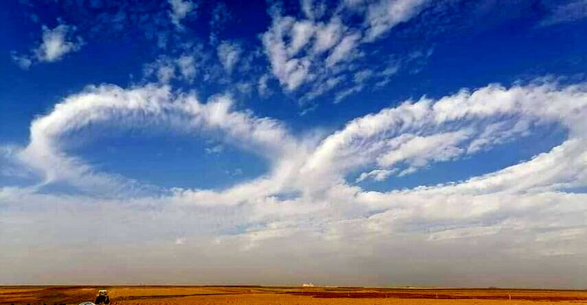 ابر‌های عجیب در آسمان عراق + تصاویر

