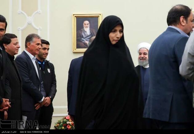 تصاویر دیدار تیم ملی فوتبال ایران با رئیس جمهوری