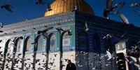 حضور هزاران فلسطینی در نماز جمعه مسجدالاقصی+فیلم