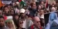 گسترش اعتراضها به جنایات اسرائیل در غزه / فرانسویها به فارسی «مرگ بر اسرائیل» گفتند! + فیلم