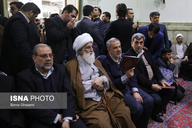 مراسم ختم هاشمی شاهرودی در مسجد ارگ