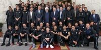 تصاویر دیدار تیم ملی فوتبال ایران با رئیس جمهوری