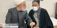 مهدی کروبی خارج از حصر به عیادت قدرت الله علیخانی رفت
