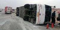 واژگونی اتوبوس در محور مشهد- تهران