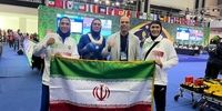 خواهران منصوریان و دریایی بر سکوی قهرمانی جهان ایستادند