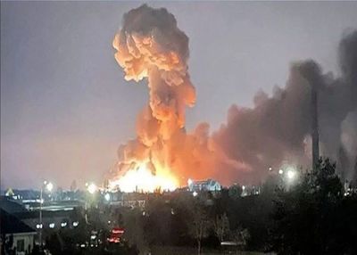 نمایی از پالایشگاه شهر ری پس از حمله آمریکا+فیلم